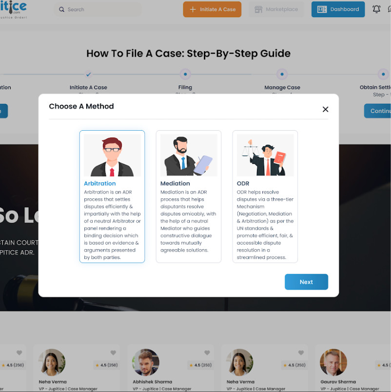 Online ADR Workflow Interface